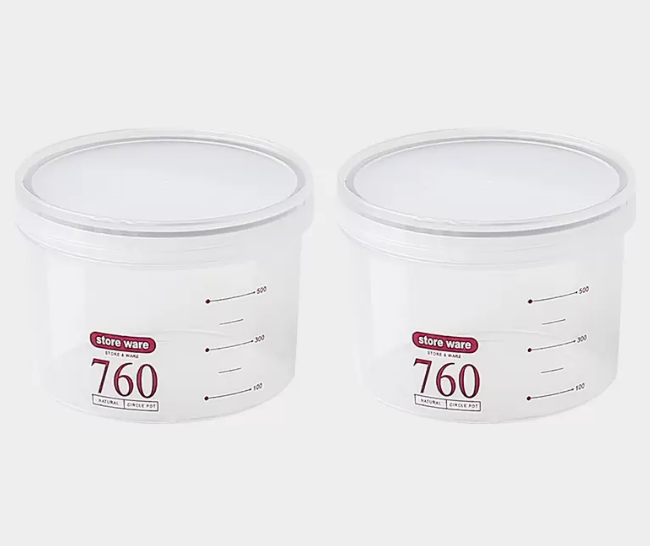 熱推【2個裝】防潮便攜盒（【紅色760ml】）