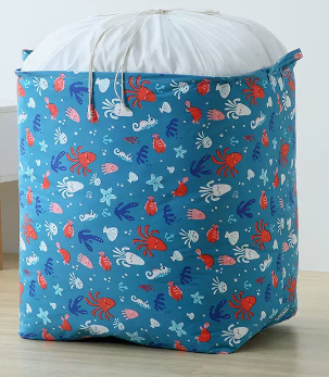 Hot recommendation (pack of 2) large-capacity printed girdle storage bag (marine life) (size: 104L-41*51*50CM)