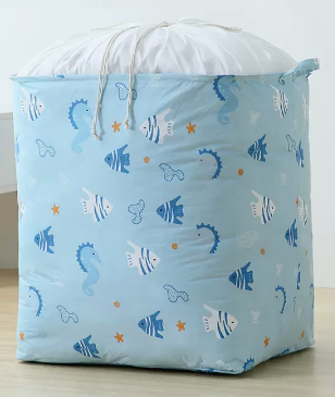 Hot recommendation (pack of 2) large-capacity printed girdle storage bag (tropical fish) (size: 155L-50*50*62CM)