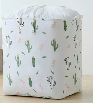 Hot recommendation (pack of 2) large-capacity printed girdle storage bag (cactus) (size: 155L-50*50*62CM)