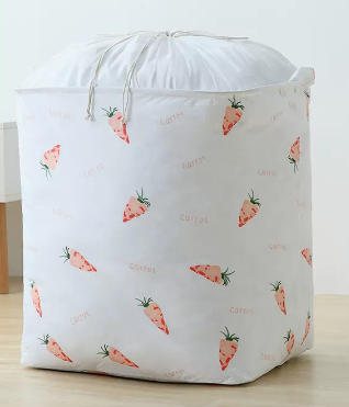 Hot recommendation (pack of 2) large-capacity printed drawstring storage bag (carrot) (size: 155L-50*50*62CM)