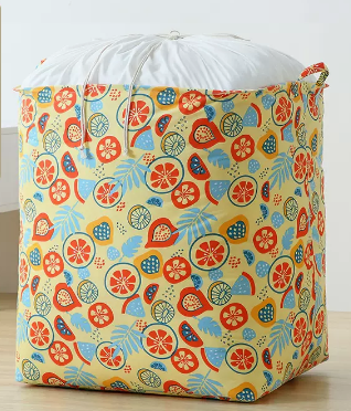 Hot recommendation (pack of 2) large-capacity printed drawstring storage bag (Fruit World-) (size: 204L-50*60*68CM)