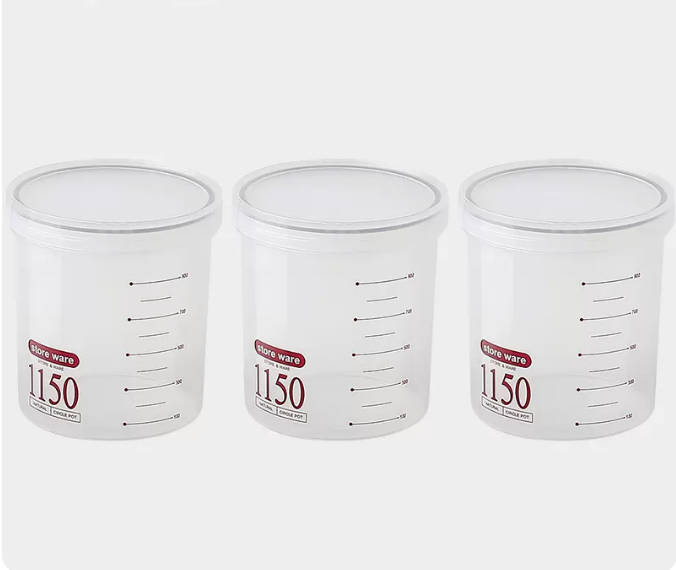 熱推【 3個裝】防潮便攜盒（【紅色1150ml】）