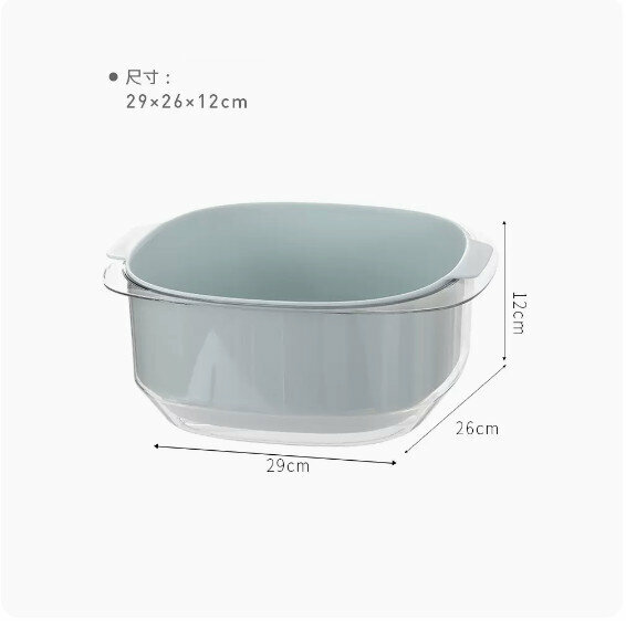 Hot recommended kitchen double-layer sink drain basket set (light blue)