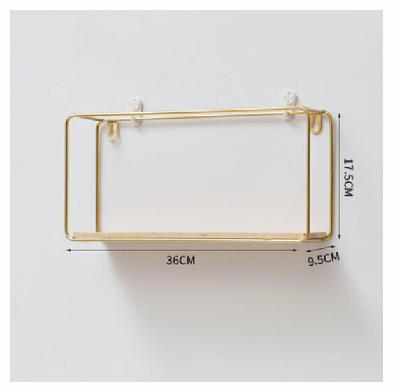 Hotly recommended wall-mounted decorative storage rack [golden layer]