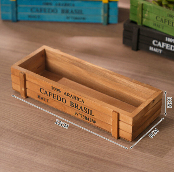 Hot Recommended Wooden Flower Pots [Old Color Rectangular Wooden Box]