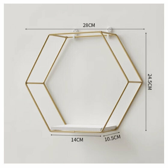 Popular wall-mounted decorative shelf [large gold]