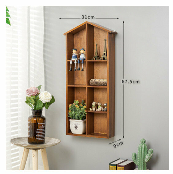 Popular wall-mounted decorative shelf [old color - with back panel]