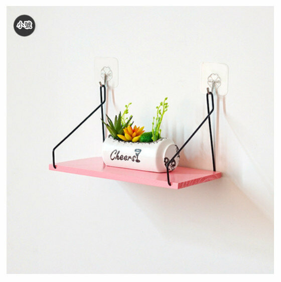 Popular wall-mounted decorative shelf [pink small size]