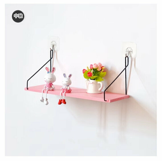 Popular wall-mounted decorative shelf [medium pink]
