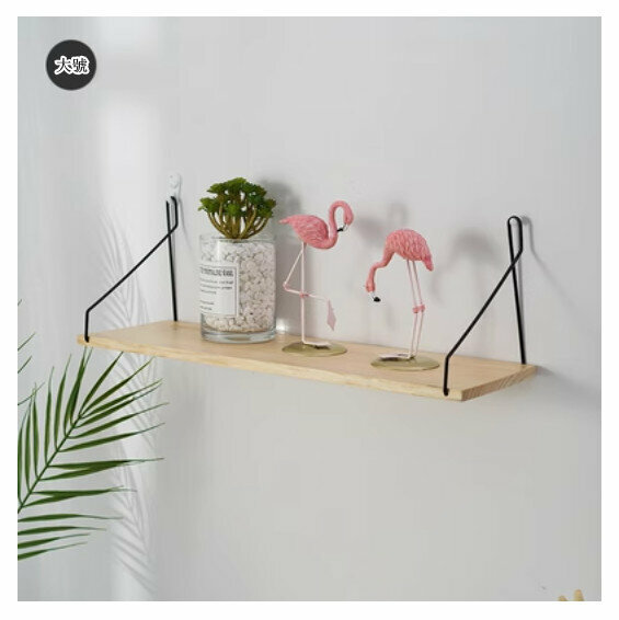 Popular wall-mounted decorative shelf [large size in wood color]