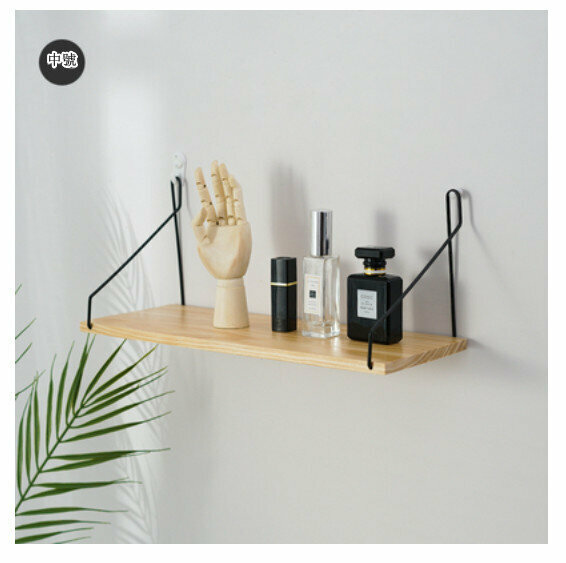 Popular wall-mounted decorative shelf [medium size in wood color]