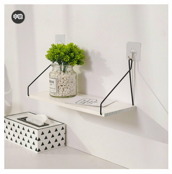 Popular wall-mounted decorative shelf [white medium size]