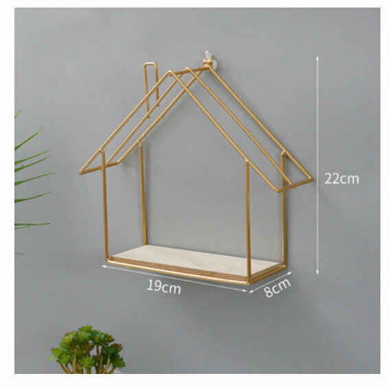 Popular wall-mounted decorative shelf [gold]