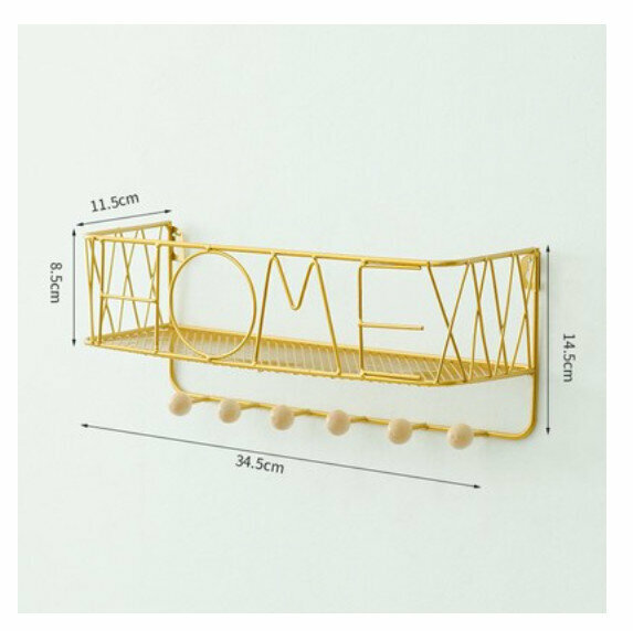 Popular wall-mounted decorative shelf [Large Gold Home]