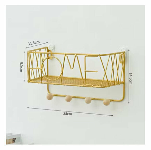 Popular wall-mounted decorative shelf [Small Gold Home]