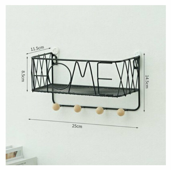 Popular wall-mounted decorative shelf [Small Black Home]