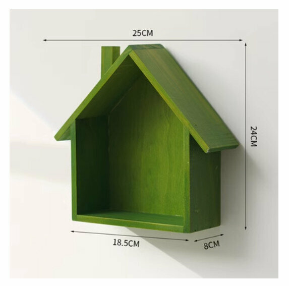 Popular wall-mounted decorative shelf [Green Little House]
