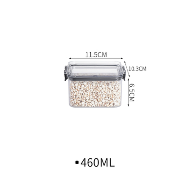 新款食品塑膠密封罐（透明【460ml】1個裝）