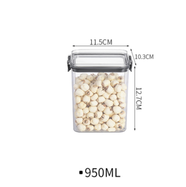 新款食品塑膠密封罐（透明【950ml】1個裝）