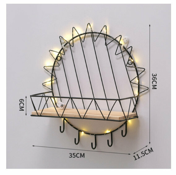 Hot Selling Wall Decorative Shelf [Sun Black Hook]