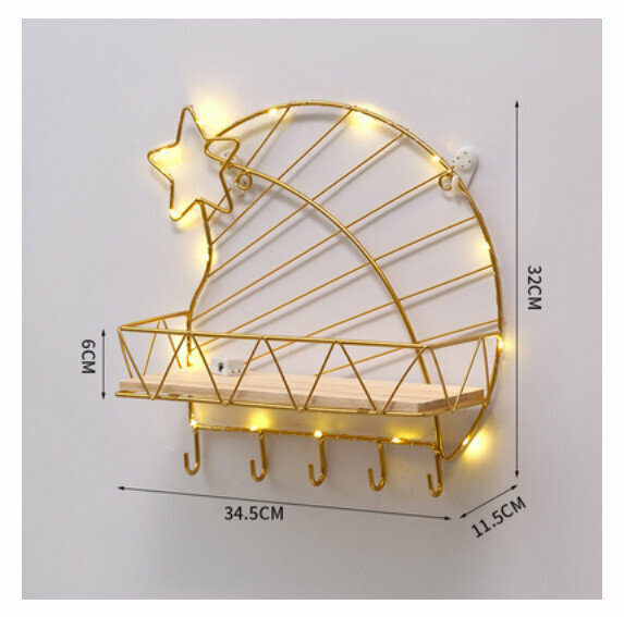 Hot selling wall hanging decorative storage rack [golden hat hook]