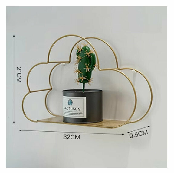 Hot Selling Wall Decorative Shelves [Golden Trumpet Cloud]
