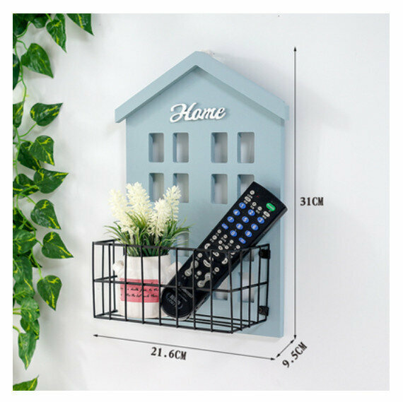 Hot Selling Wall Decorative Shelf [Red Little House Iron Basket]