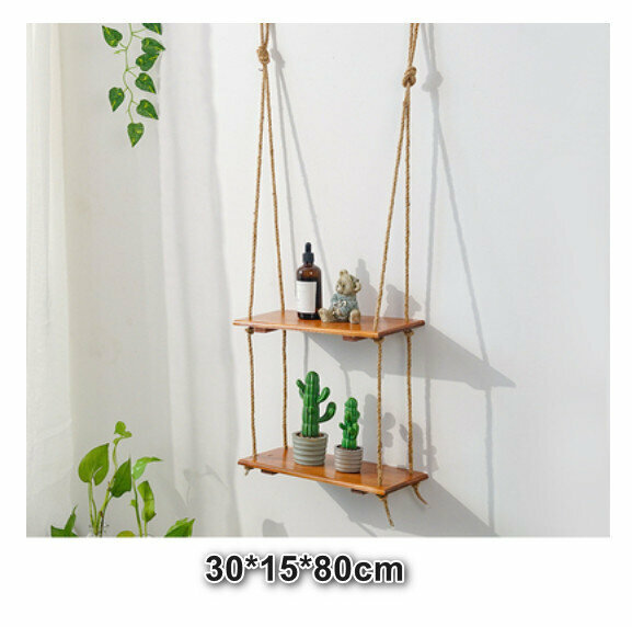 Hot selling wall-mounted decorative storage rack [old color two-story small size]