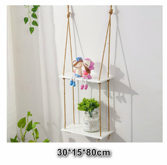 Hot selling wall-mounted decorative storage rack [white two-story small size]