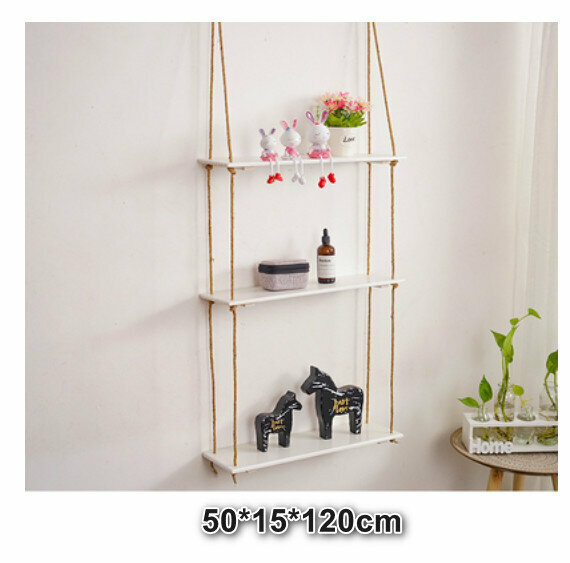 Hot selling wall-mounted decorative storage rack [white three-layer large size]