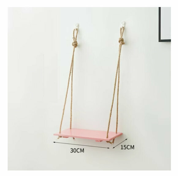 Hot selling wall-mounted decorative storage rack [pink one-story small size]
