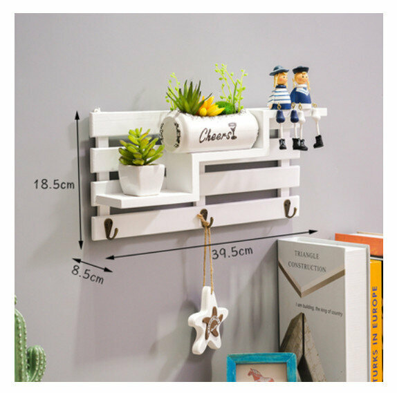 Hot Selling Wall Decorative Shelf [White Stair Hook]