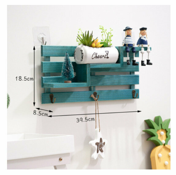 Hot Selling Wall Decorative Shelf [Blue Stair Hook]