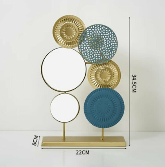 Hot selling wall decorations [hand-painted 22cm with mirror]