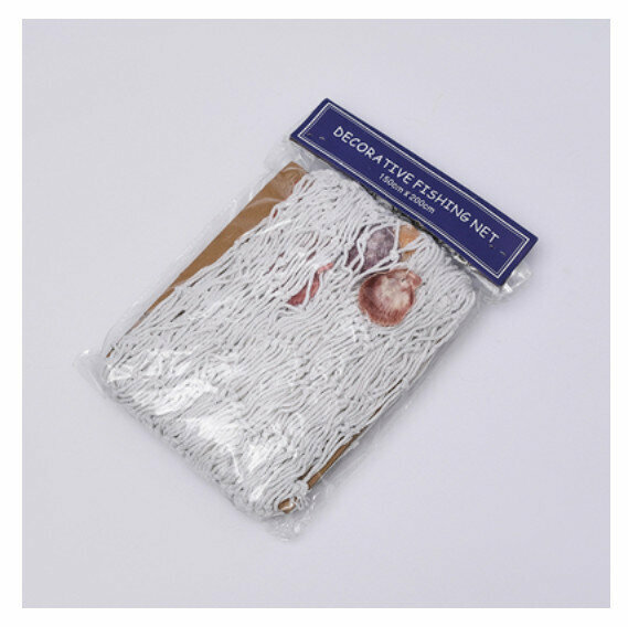 Hot selling fish net ornaments [1.5*2m white shell]