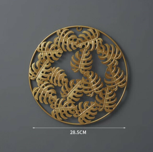 熱賣牆面裝飾品【金色龜背葉大號】