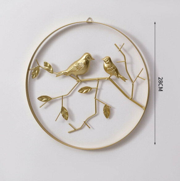 爆款牆面裝飾品【雙鳥扁鐵圓】