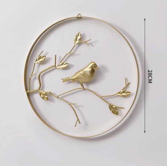 爆款牆面裝飾品【單鳥扁鐵圓】