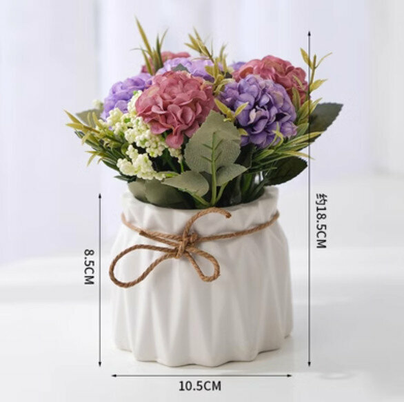 Popular decorative furnishings [Purple Hydrangea (flower pot + flower)]