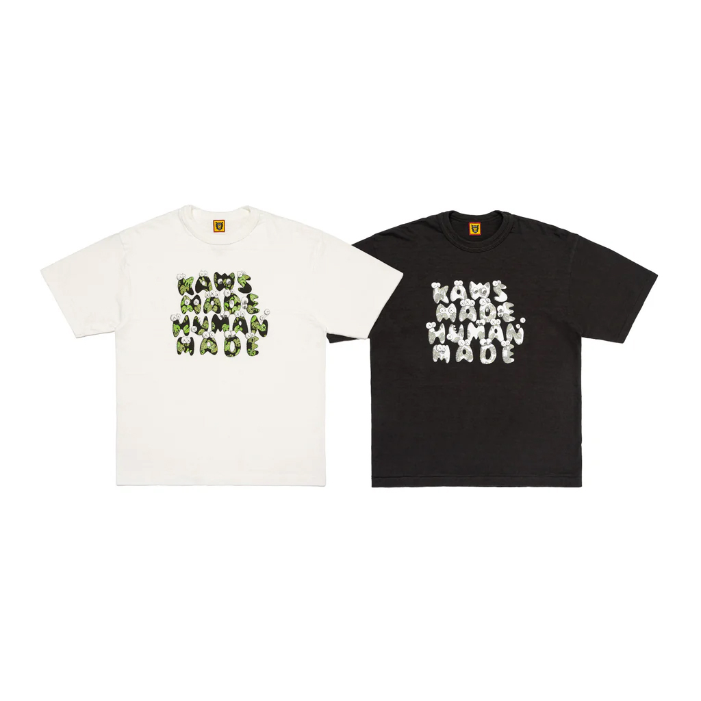 HUMAN MADE X KAWS MADE GRAPHIC T-SHIRT #4 SS24 文字塗鴉 插圖T-XX27TE017 黑(BK5)/白(WH5)