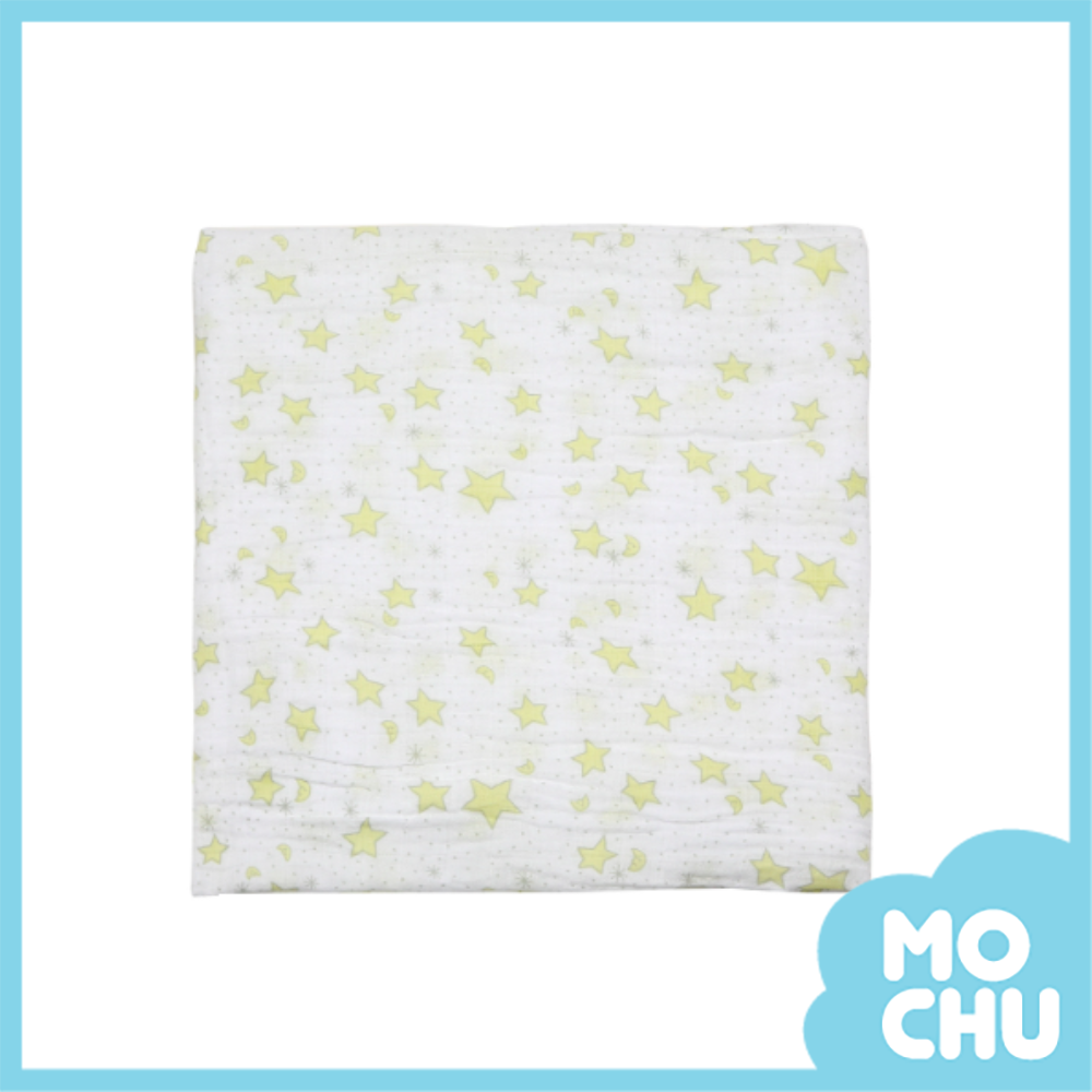 閃耀黃星星純棉紗布被
