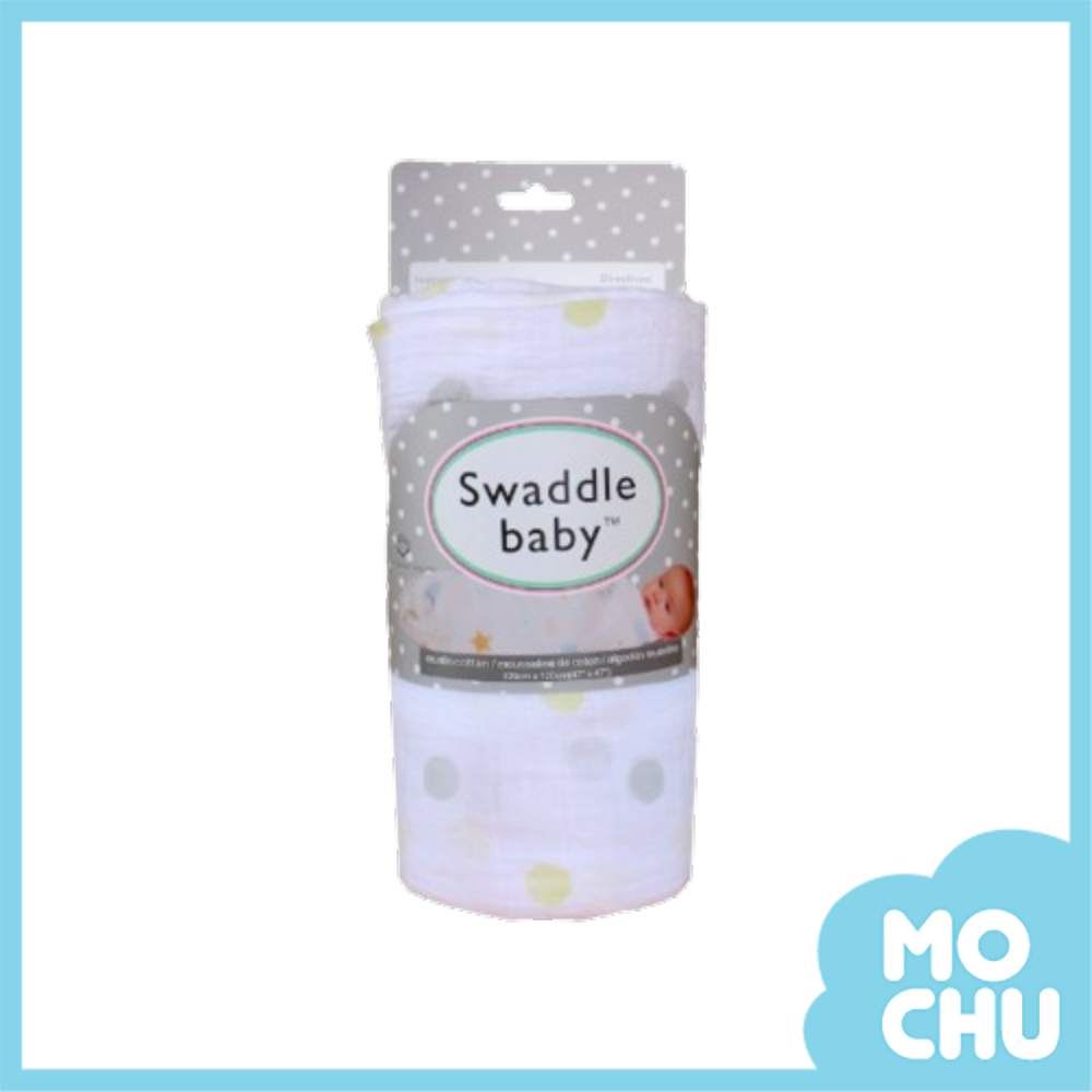 黃灰小圓點純棉紗布被