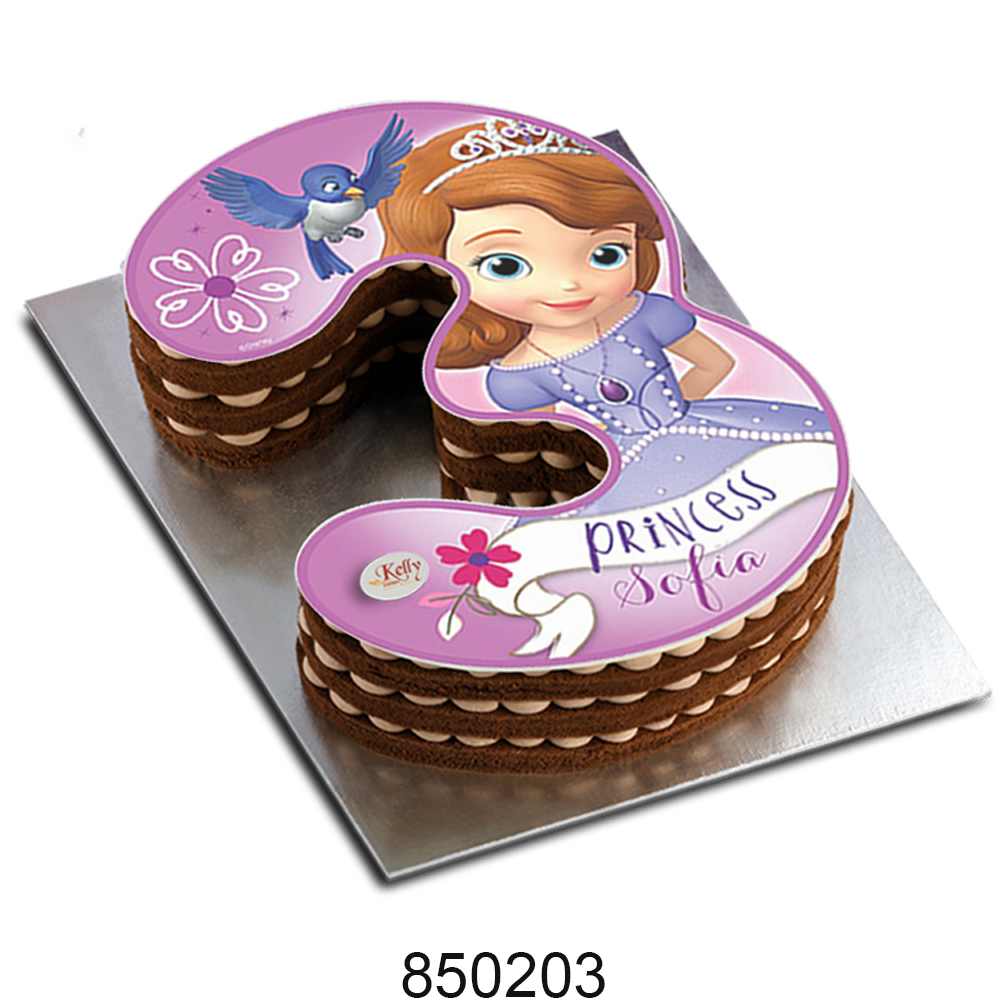 No. 3 Sofia Edible Image Cake