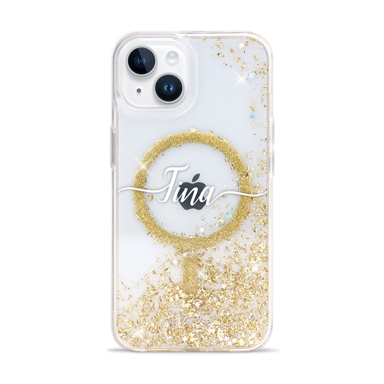 【特惠款】iPhone 15 妳的姓名 香檳金貝拉殼 (MagSafe) (含Tina)