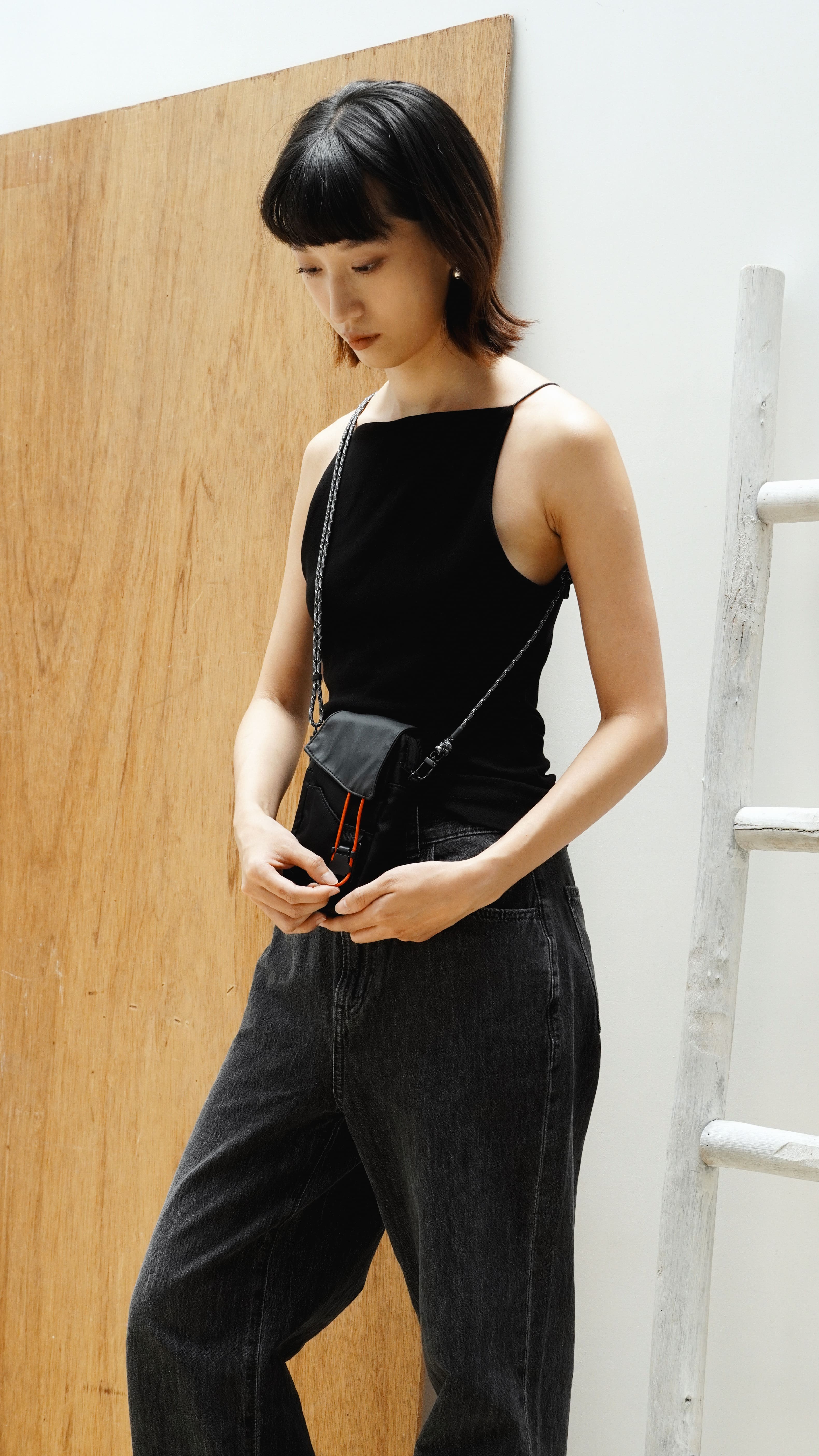 拼接快扣手機包｜HOOK All weather phone push  (背帶可選色) 三色售