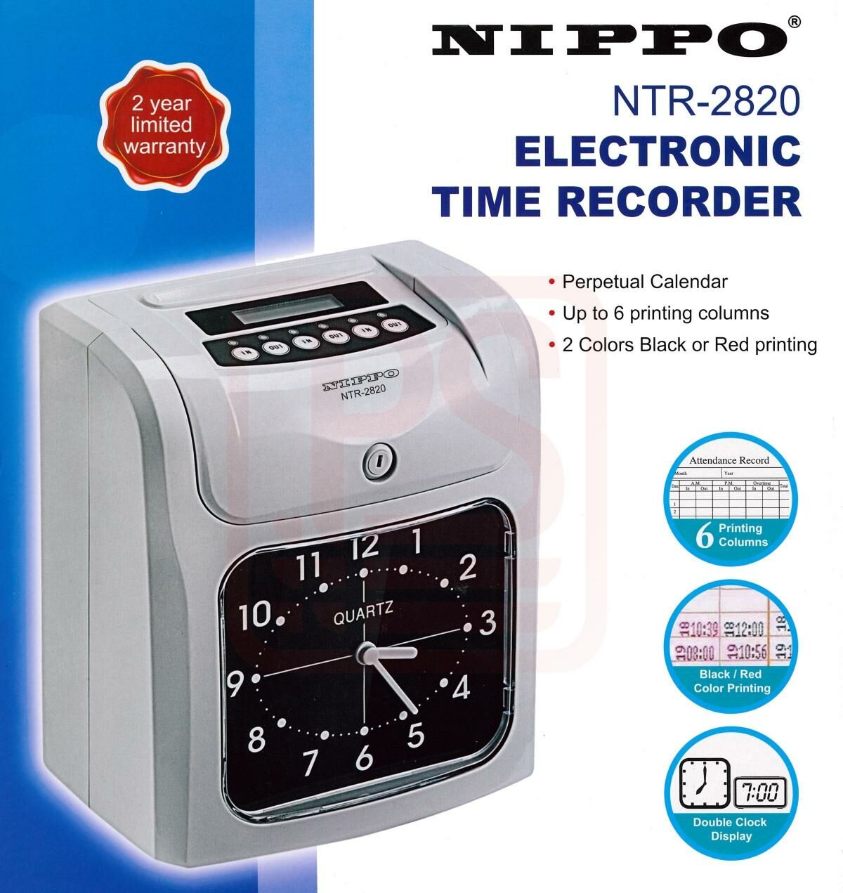 Nippo - NTR-2820 電子卡鐘機《香港行貨》《2年保養》- 1 部