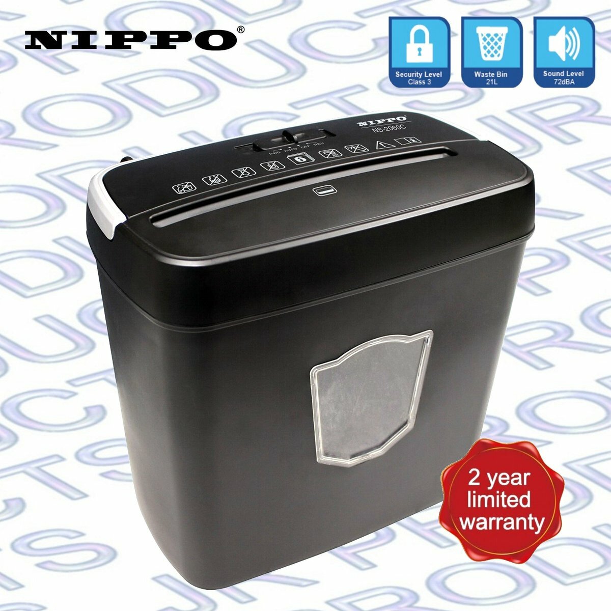 Nippo - NS-2060C 桌邊輕型商用粒狀微碎紙機《香港行貨》《2年保養》- 1 部