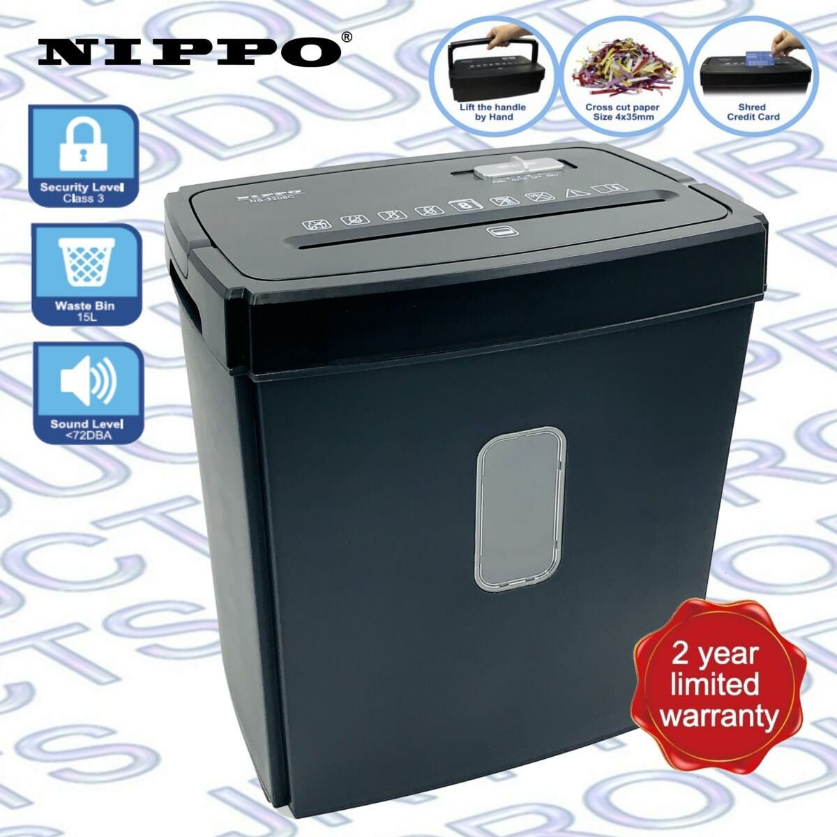 Nippo - NS-2208C 桌邊輕型商用碎紙機《香港行貨》《2年保養》- 1 部