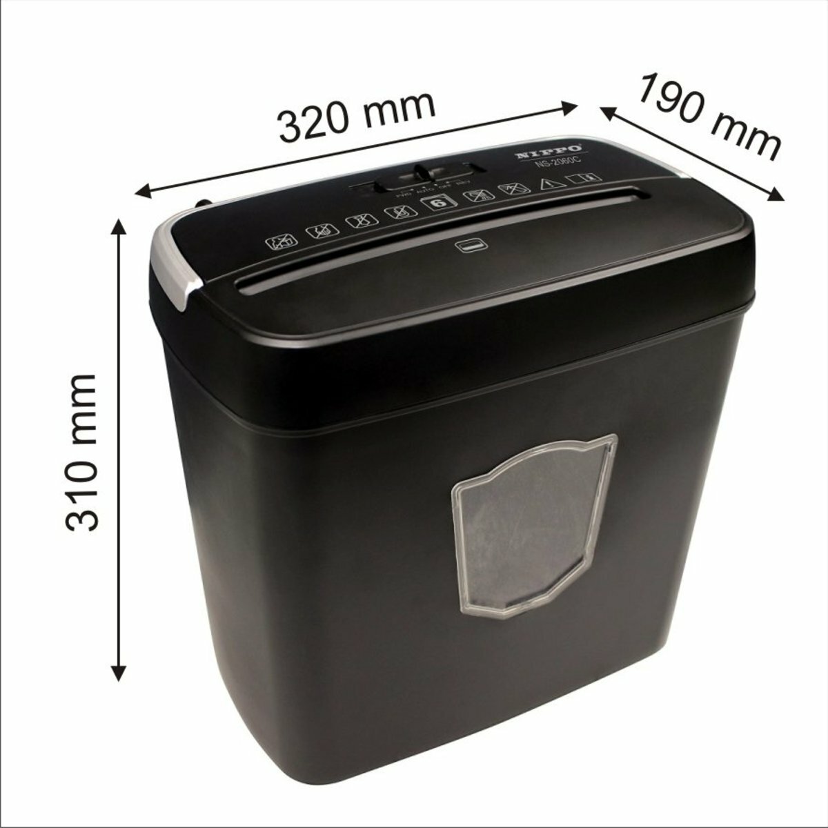 Nippo - NS-2060C 桌邊輕型商用粒狀微碎紙機《香港行貨》《2年保養》- 1 部